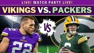 🏈 Vikings vs Packers LIVE Stream Watch Party & Reactions | Minnesota Vikings Game Day Show