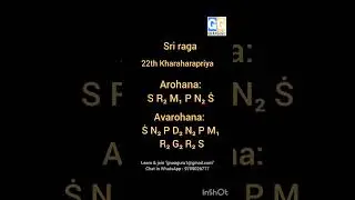 Sri raga # Murchana # Arohona, Avarohana