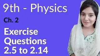 Matric part 1 Physics,ch 2,Short Question Answer 2.5 to 2.14-9th class Urdu Lecture