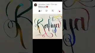 #Rafiya name calligraphy||Calligraphy of Rafiya name#youtubeshorts #calligraphy #trending #shorts