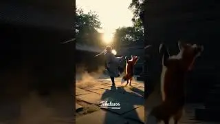 Kung Fu Master vs. Mystical Fox: EPIC Martial Arts Showdown! 🥋🦊 #fox #shorts #funny
