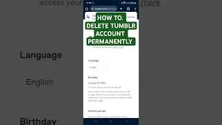 How to Delete Tumblr Account permanently? #shortsfeed #deleteaccount #shorts
