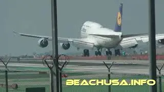 Los Angeles landing: Lufthansa LH456