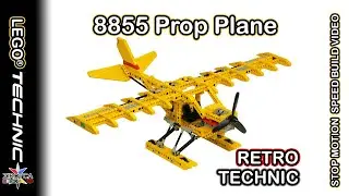 LEGO 8855 Prop Plane - Stop Motion Speed Build Video | Retro Technic | LEGO Technic | LEGO 8855