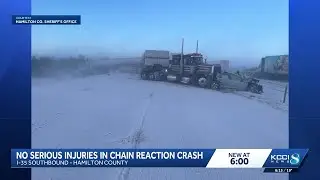 No serious injuries in Hamilton County 20-car pileup on I-35 Wednesday