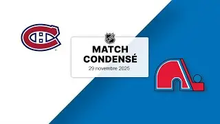 Match condens&eacute; : Canadiens @ Avalanche 29/11/2025 (24/82) (13-8-3)