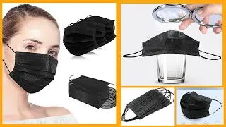 Black Disposable Face Masks 3 Ply Protection Safety Mask Cover for Adult Women and Men