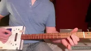 How to play Dog Eat Dog by AC/DC on Cigar Box Guitar