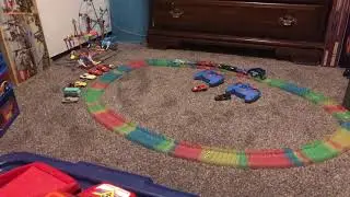 Magic track set with remote control hot wheel