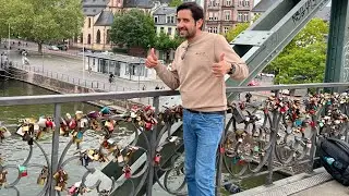 Episode 3 Germany Series Exploring Frankfurt Love Lock Bridge and Museums
