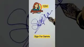 #Samra Signature ✒️ Looped Elegance Style 💫 #Stylish #SignatureDesign🌈