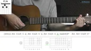 How to play Skinny Love with Bon Iver (Guitar lesson)