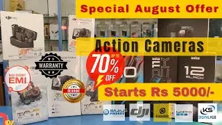 August offers On Action Cameras | Siliguri | Lowest Prices | NEW Launch Dji OSMO 360 Action Camera