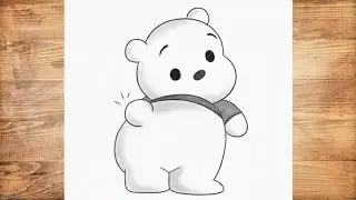 Cute Panda Drawing | Easy Cartoon Bear Sketch | Kawaii Animal Drawing