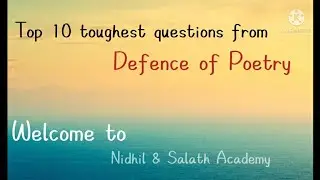 Top 10 Toughest questions from Defence of Poetry by Shelley