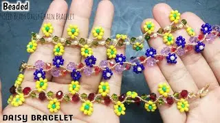 Beaded Daisy Bracelet || Seed Beads Tutorial ~DIY