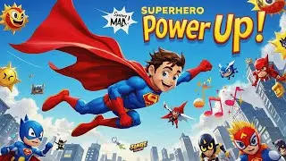 Superhero Power Up! 🚀   Fun Action Song for Kids with Flying, Saving, and Superhero Adventures!