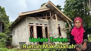 Progres Pembangunan Mak Juanah Sedang Pengerjaan Pengacian Dan Pasang Plafon