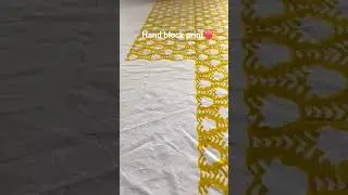 Sunshine Yellow Hand Block Print Saree Traditional Craft with a Timeless Elegance 😍 #fashion #sorts