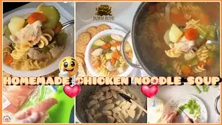 Homemade Chicken Noodle Soup (Organic Ingredients & Egg Noodles