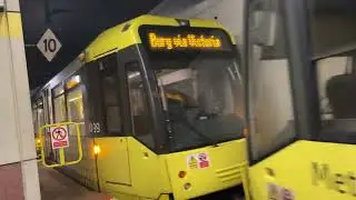 Manchester Metrolink Bombardier M5000 3099 + 3072 departing Piccadilly