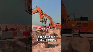 Раздавливает бетон, как масло?! #слом свай #гражданскоестроительство #fyp #потрясающе #тренд #вир...