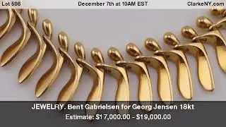 JEWELRY. Bent Gabrielsen for Georg Jensen 18kt