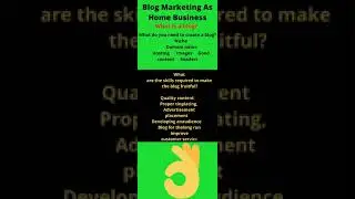 Blog Marketing As Home Business - Online course.