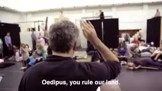 Thebans in rehearsal: Bringing a new work to the stage