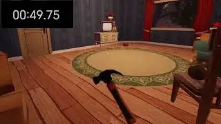 Hello Neighbor Pre-Alpha Speedrun (1:14) Without bugs and glitches