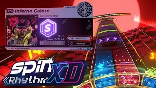 Spin Rhythm XD - Inferno Galore by Carpenter Brut (custom chart) XD Difficulty 47, -1 S Rank!!!!