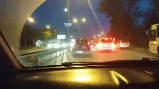 Электронная тонировка ON-GLASS. Видимость с салона при плохом освещении