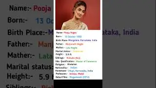 Pooja Hegde Biography | #shortsvideo #youtubeshorts #poojahegde