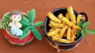 #minifood Babycorn fry recipe #fingerfood 🌾🌽🌽🌽#miniaturecooking 