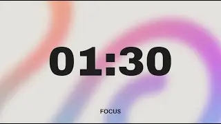 90 Second Timer - Simple Modern FOCUS | No music