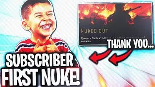GETTING SUBSCRIBER his FIRST NUKE! 63-1 BO4 NUCLEAR (SUBSCRIBER NUKE CHALLENGE ON BO4)