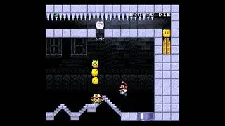 SMW Hack - Nonsense 100% - Exit 112 - Chateau Glissade