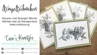 Stampin' Up!&reg; Condoleance kaart met stempeltechnieken