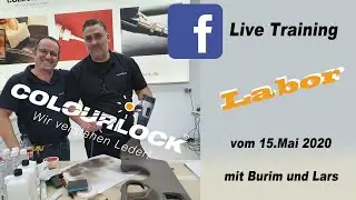 Live Schulung im Lederzentrum made by colourlock. Zu Besuch im Labor vom Lederzentrum.