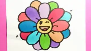 HOW TO DRAW SMILEY FLOWER