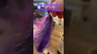 if anyone wants it I can make a more in depth tutorial #reroot #mlp #dolls #doll #custom #yarn