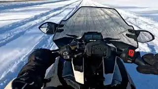 Snowmobile ride from Madrid to Waddington NY