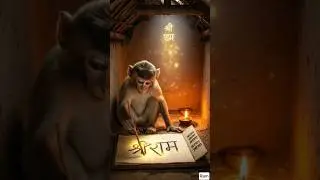 A Monkey Writing Shri Ram Naam ✍️🐒 | Deep Devotional Ram Bhakti Scene | Emotional Spiritual Video(