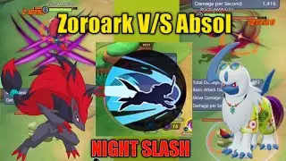 Roroark Night Slash VS Absol Night Slash || pokemon unite