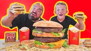 Самый дорогой гигантский Биг Мак из Макдоналдса против настоящего гамбургера своими руками
