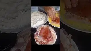 Pork Chops Coated with Egg and Flour #shorts