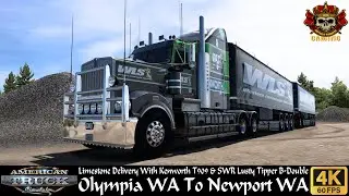 ATS - Limestone Delivery - Olympia To Newport - Kenworth T909 & SWR Lusty Tipper B-Double #ats