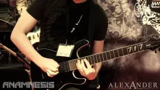 Alex - Guitarist of Anamnesis Band Playing Mayones Guitar NAMM 2013