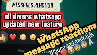 How to use Whatsapp message Reactions . Updated WhatsApp iphone and #android #whatsapp #iphone