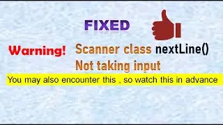 nextLine() method not taking input JAVA || Scanner class in Java ICSE 10/9/Beginners|COMPUTER WALLAH